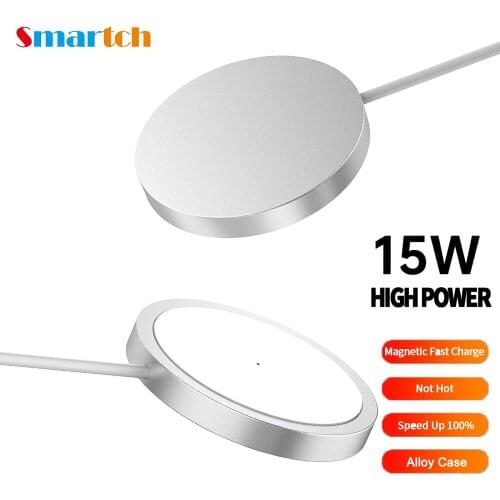 15W Magnetic Wireless Charger For iPhone Portable Magsafe Fast Wireless charging Pad For Samsung HUAWEI Magsafe Cable For iPhone