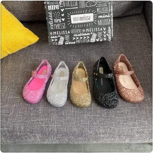 Mini Melissa Campana Zig Zag Girl Jelly Shoes Beach Sandals 2020 Baby Shoes Soft Melissa Sandals Kids Jelly Princess Shoes