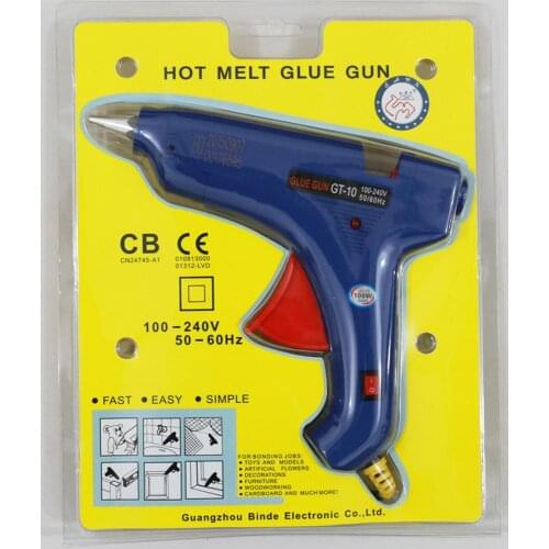 GT-10 11mm Stick High Temperature Heater Hot Melt Glue Gun AC100-240V 100W for Bonding Jobs Woodworking Cardboard
