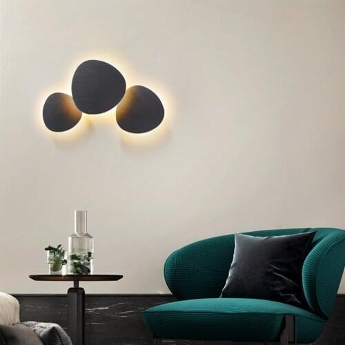 Wall lamp Nordic modern art combination wall lamp stair corridor background wall living room bedroom bedside led Wall Light