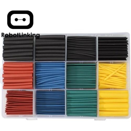New 530pcs Multi Color Heat Shrink Tubing Insulation Shrinkable Assortment Electronic Polyolefin Ratio 2:1 Wrap Sleeve Tube Kit