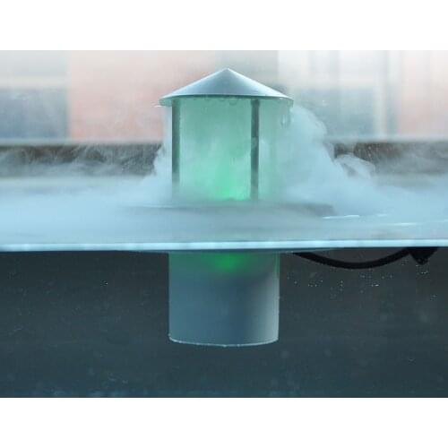 Floating Mist Dispenser Plastic Mini Mist Maker with LED Light Floating Sprayer Fogger Water Fountain for Pool Pond Fish Tank