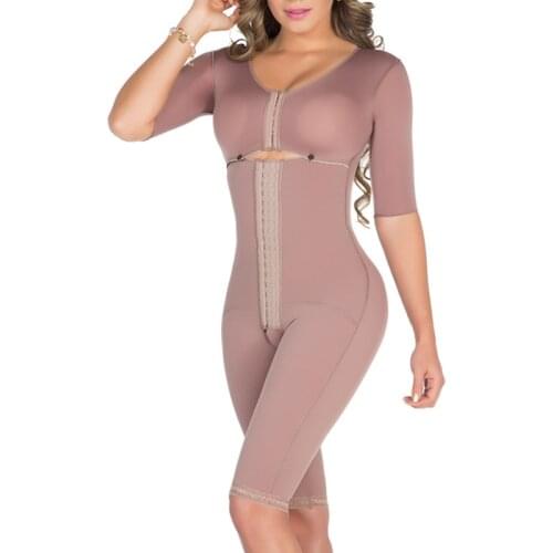 Half Sleeves Girdle With Bra Skims Guene Flat Belly Woman Training Belt Female Lose Weight Slim Down Corset