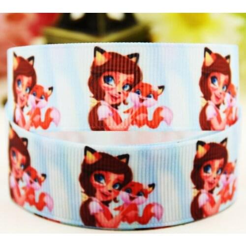 22mm 25mm 38mm 75mm ENCHANTIMALS cartoon printed Grosgrain Ribbon party decoration 10 Yards X-04636