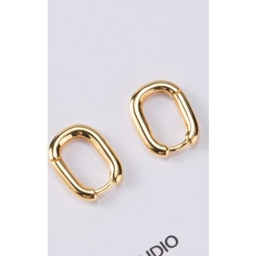 Fashion Geometrical Earrings Gold Silver Color Hoop Earrings For Women Simple Jewelry Gift
