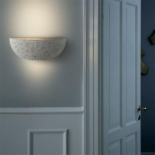 Nordic Designer Water-grinding Stone Wall Lamps Bedroom Bathroom Decoration Wall Lights Luxury Stair Background Deco Fixtures