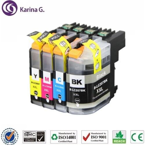Compatible for Brother LC207 LC205 ink cartridge Suit For Brother MFC-J4320DW/J4420DW/J4620DW /J5520DW/J5620DW/J5720DW etc