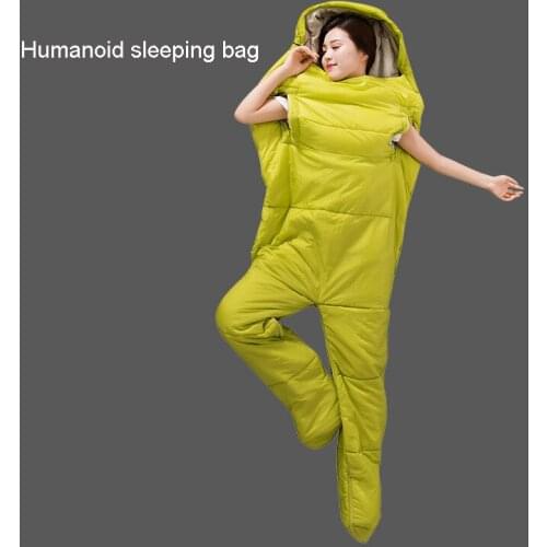 Humanoid Sleeping Bag Outdoor Indoor Summer Thin Section Men Lady Warm Camping Trip Travel Holiday Hotel Sleeping Bag DownCotton
