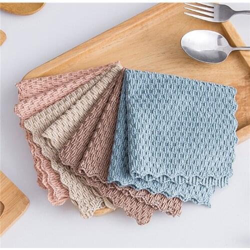 Kitchen Efficient Super Anti-grease Wiping Rags Absorbent Microfiber Cleaning Cloth Home Washing Dish Kitchen Cleaning Towel