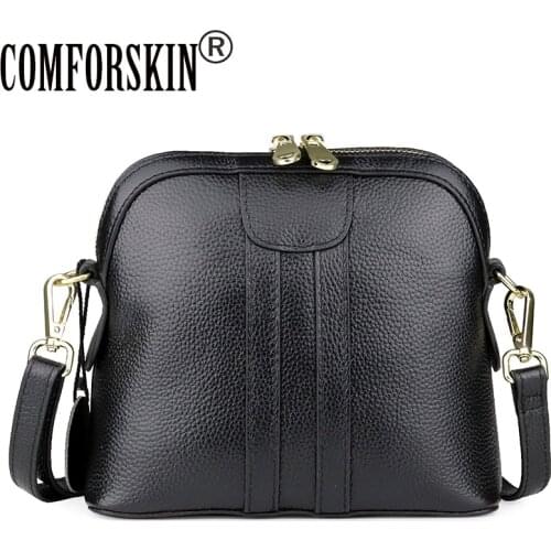 COMFORSKIN Bolsas Feminina Large Capacity Women Totes Premium Genuine Leather Ladies Messenger Bags Fashion Brand Girls Handbag
