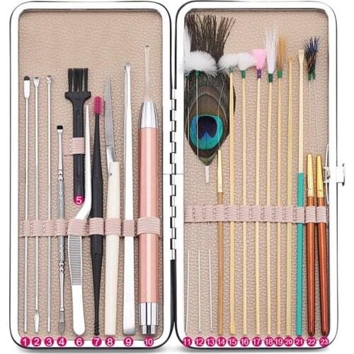 Visual Luminous Ear Pick Set Removal Spoon Ear Care Tools For Ear Massage Adult Earpick Ear Picker With LED Light