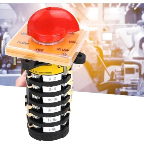 Rotary Switch T-16EXF64D-6 8 Position Milling Machine Switch Ui500V Forward-reverse Shift Changeover Universal Conversion Switch