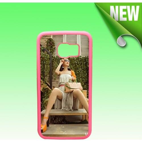 Wtsfwf DIY 2D Sublimation rubber silicone TPU+PC Blank Case for S6 Edge with Aluminum Inserts and glue 10pcs/lot