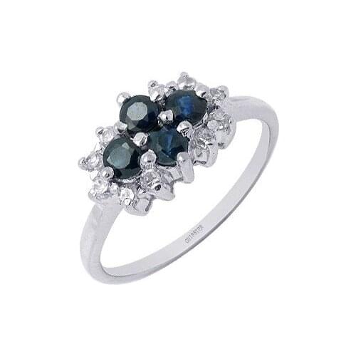 CoLife Jewelry 100% Real Sapphire Silver Ring for Daily Wear 3mm Chinese Sapphire Ring 925 Silver Sapphire Jewelry