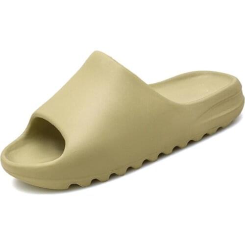 Women Summer Slides Cool Beach Thick Slippers Ladies Fish Mouth Flip Flops Men Sandals Lightweight Bone Slippers Plus Size 36-45