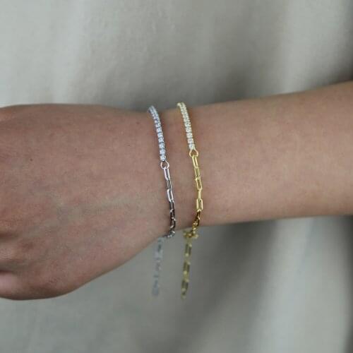 High Quality Hip Hop Tennis Bracelet Open Adjustable Chain With 5a Shiny Cubic Zircon Delicate Bracelets for Women Fine Jewelry