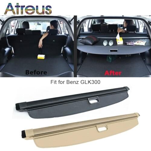 1SET Rear Trunk Cargo Cover Parcel Shelf for Mercedes Benz GLK300 GLK 300 Class Curtain Retractable Storage Spacer Accessories