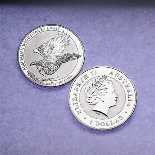 1 oz 2015 Australian Wedge Tailed Eagle Silver Coin. Coppy Silver-Plated Collectibles Crafts Not Magnetic