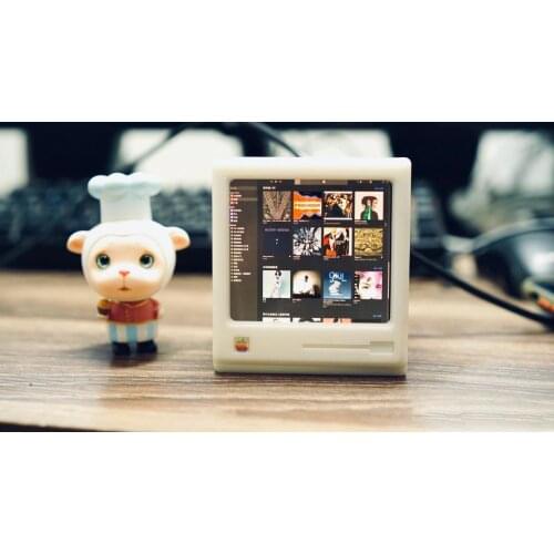 3.8 Inch 1200*1080 External Connection Computer Secondary Screen For ViewEdge R2 Small TV Set Retro Mini Tabletop Ornaments