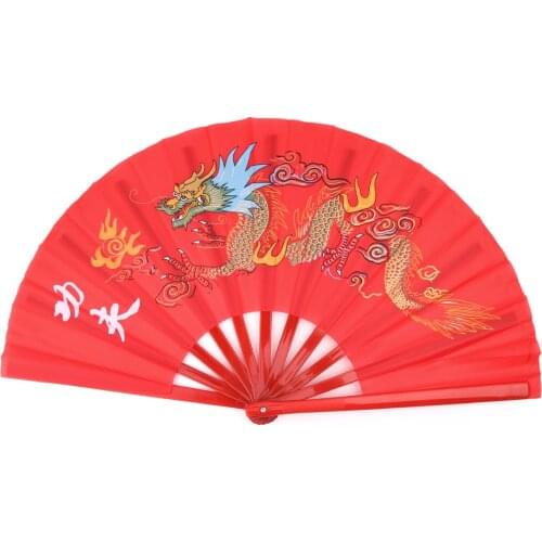 33cm Chinese Traditional Martial Arts Folding Tai Chi Fan Kung Fu Performance