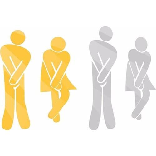 3D DIY Mirror Removable Toilet WC Man Women Decor Decal Vinyl Art Wall Sticker Decor