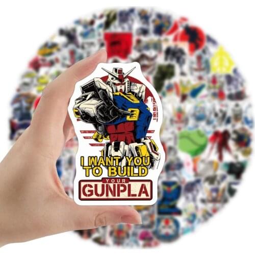 50/100Pcs Japan Anime GUNDAM Stickers Cartoon For Snowboard Laptop Luggage Car Scrawl DIY