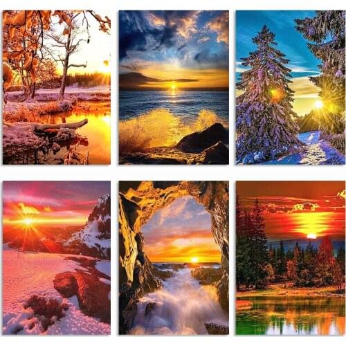 5D Diamond Painting Full Square Autumn Scenery Embroidery Cross Stitch Decoration For Home Diamond Art Gift Handmake Rp100