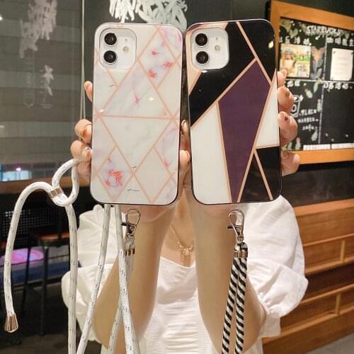 Strap Chain Phone Case for Huawei P30 P20 Mate 20 Pro Lite p30pro p40 Lite E P 40 Case Tape Necklace Lanyard Mobile Carry Cover