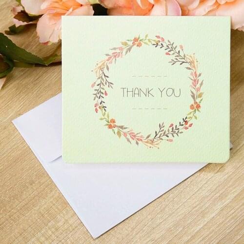 5sets Thank You Paper Card Envelope Folding DIY Flower Greeting Card Packaging Display Gift Box Party Wedding Birthday Decor