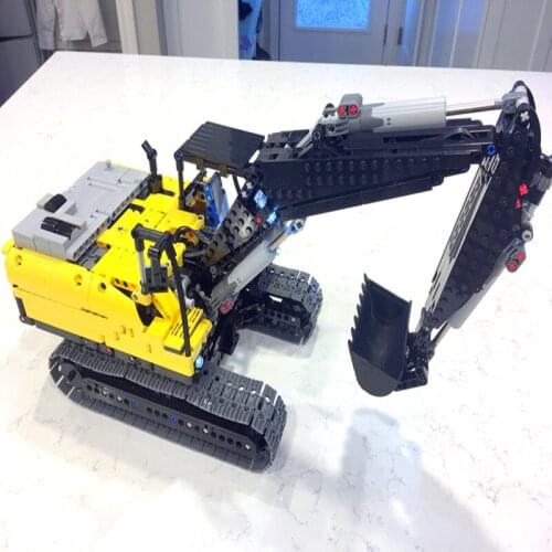 NEW technology building block moc-0168 zorex-220 pf excavator remote control assembly toy boy birthday gift
