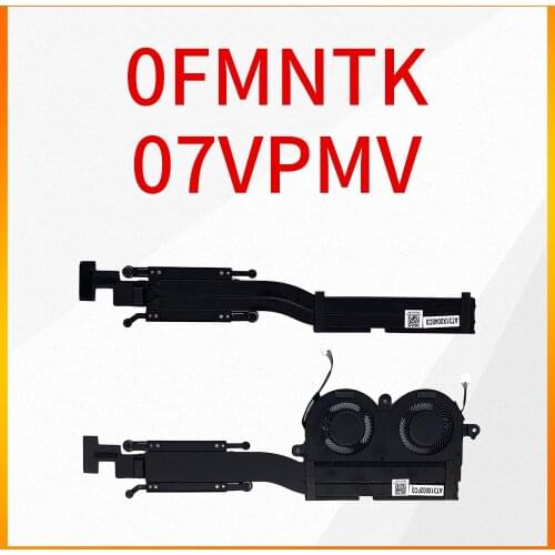 Original FMNTK 0FMNTK Cooling Copper Pipe With Fan Suitable For Dell XPS 13 9305 CPU Fan Radiator 0FMNTK 07VPMV