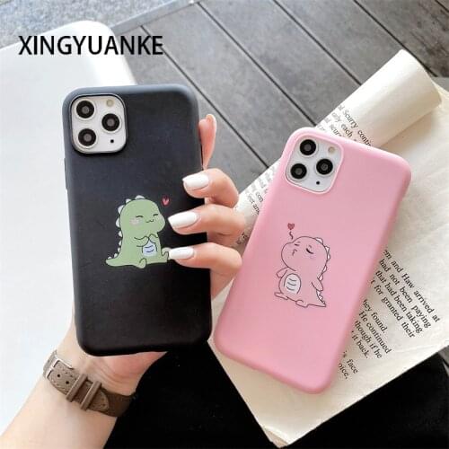Couples Dinosaur Silicone Case For Xiaomi Redmi 9C NFC 9A 9 9T 8A 7A 8 7 6A 6 S2 4A 4X 5 Plus Shockproof Case Cover