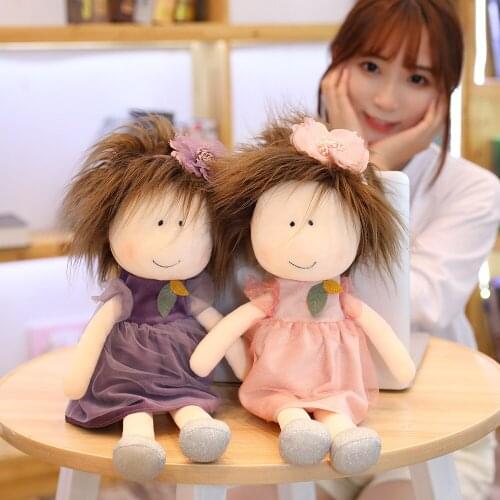35cm/45cm New Cute Cartoon Little Sister Plush Dolls Girl In The Skirt Doll Kids Girls Toys Children Birthday Christmas gifts