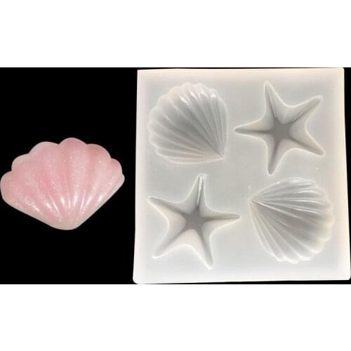 Full mirror hand drop mold shell pentagon star silicone jewelry mold 16103