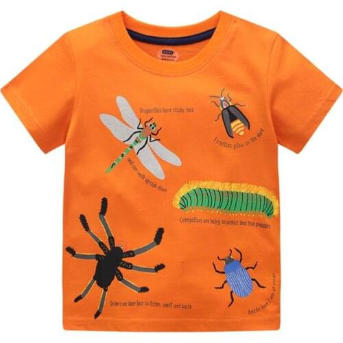 Jumping Meters Fashion Boys T shirts For Summer Boys Girls Clothes Animals Print Hot Selling Kids Tees Tops Boys Shirts