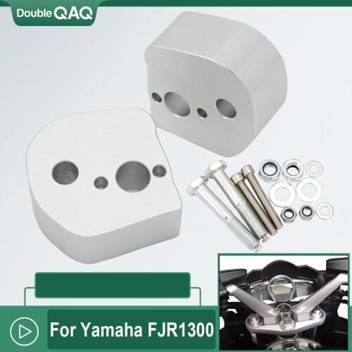 Silver Motorcycle Handlebar Riser for Yamaha FJR 1300 FJR1300 2006-2020 2019 2018 2017 2015 2014 2013 2012 2011 2010 2009 2008