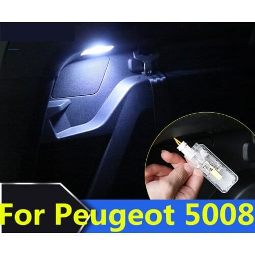 LED car interior trim trunk light lamp high quality bulb car styling Interior decoration Accessories For Peugeot 5008 2017-2019