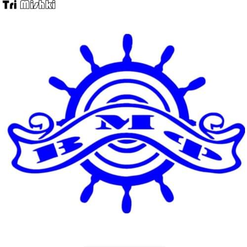 Tri Mishki 15x19.8cm vmf The rudder of the ship funny car sticker windscreen Vinyl Decals Accessories Car Sticker HZX516
