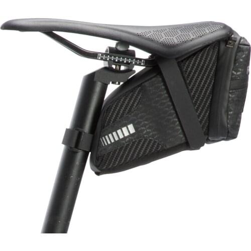 1.5L Bike Bag Large Capcaity Reflective Rear Saddle Bag Can Hang Taillight Durable Storage MTB Bag Bike Accessories