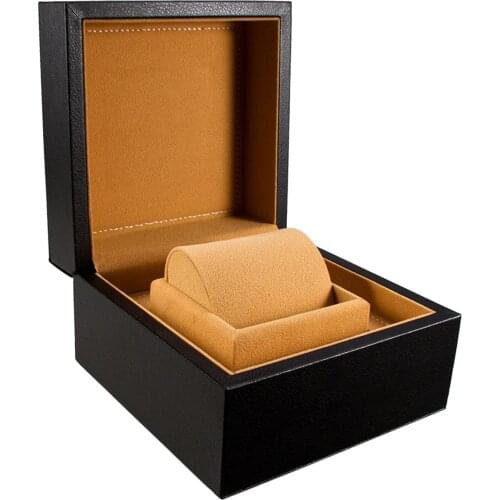 Vintage Single Slot Wooden Watch Case Wristwatch Box Organizer Storage Box Black