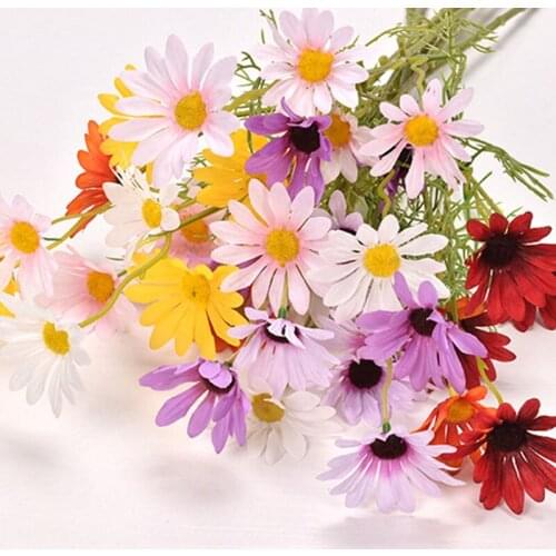 High Quality Home Decoration Orchid Artificial Flowers Wedding Decor Dried Flowers Chrysanthemum Dining Table Scene Arrangement