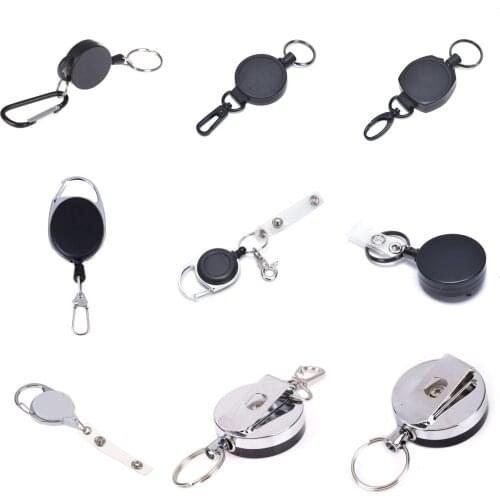 1 pcs Easy Pull Buckle High Resilient Telescopic Rope Key Ring Anti Lose Anti-theft Stretch Keychain Outdoor Multi-tool
