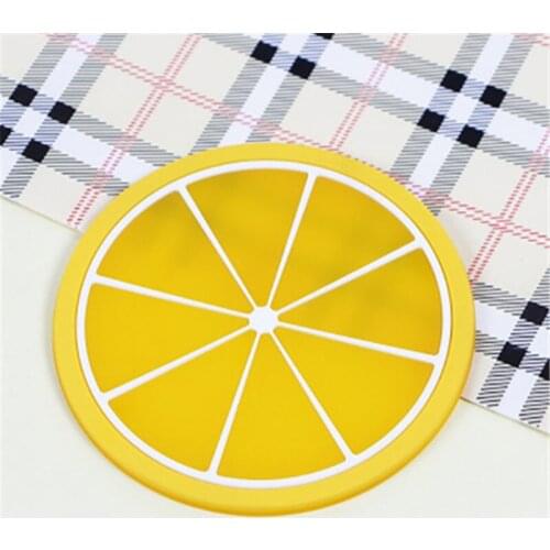 1 PCS Hot Thickening Silicone Insulation Pad Fruit Pattern Antiskid Mat Cup Table Mat Bowl Cup Pads Mat Drink Coaster Placemat