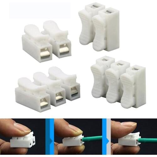 20mm CH-2 CH-3 Spring Wire 2 3 Pins Electrical Cable Terminals Wire Connectors CH2 CH3 Quick Splice Lock Wire Terminal V