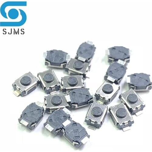 50pcs 3*4*2 SMD 2 Pin Switch Turtle Tact Switch 3x4x2 mm 2 Feet Stand Upright With Out Pillars mini - Micro Touch Switch Button