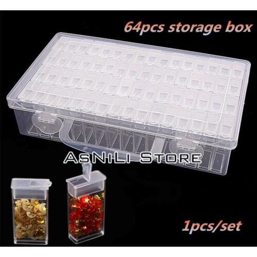 64 boxs Diamond Painting Tools Accessories Storage Box Beads Container Diamond Embroidery Stone Mosaic Convenience Box