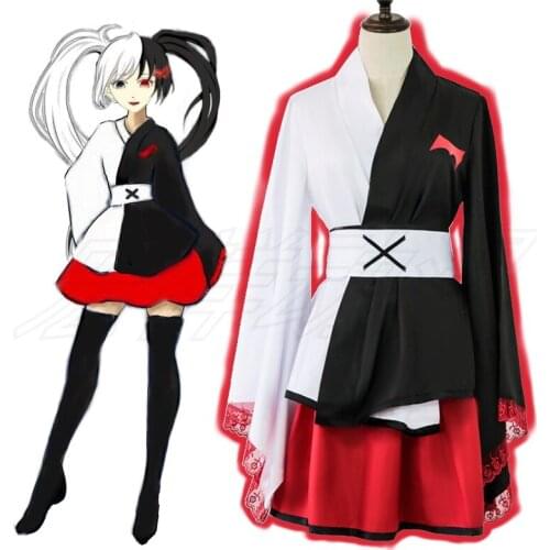 Anime Danganronpa Monokuma Cosplay Pinafore Japanese Kimono Women Female Dresses Halloween Cosplay Costume wigs