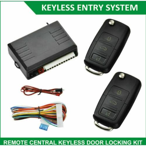 Car Central Door Lock Auto Keyless Entry System Start Stop Button Remote Keychain Car Alarm System Kit Security Auto Parts 12V