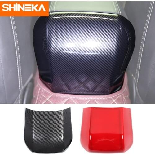 SHINEKA Car Armrest Box Rear Panel Decoration Trim Cover Stickers Accessories For Chevrolet Camaro 2010 2011 2012 2013 2014 2015