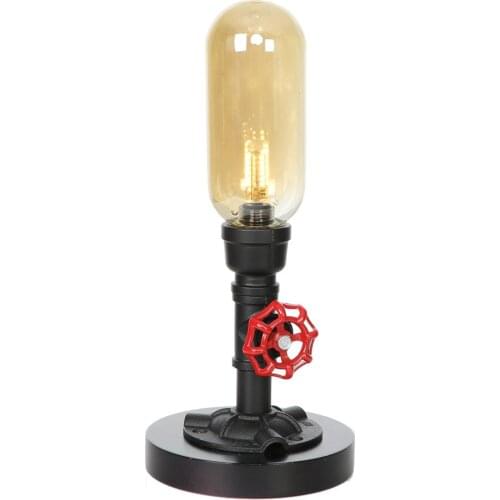 Free Shipping Retro Industrial wind table lamp Transparent glass LED G4 110v 220v EU US Plug line 1.8m Bedside table lamp